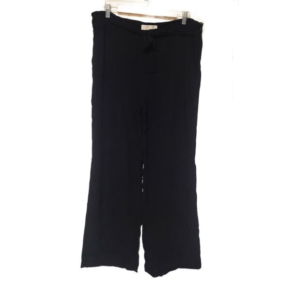 MICHAEL Michael Kors Pants - Michael Michael Kors black viscose tie front wide leg pants size 14